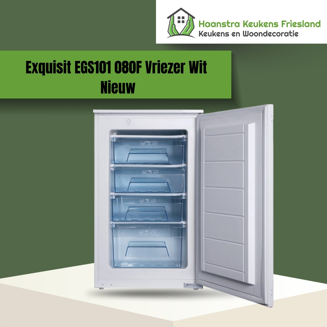 Exquisit EGS101 080F Vriezer Wit Nieuw